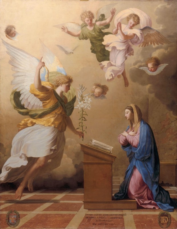 Die Verkündigung, 1652 | Eustache Le Sueur | Giclée Leinwand-Kunstdruck