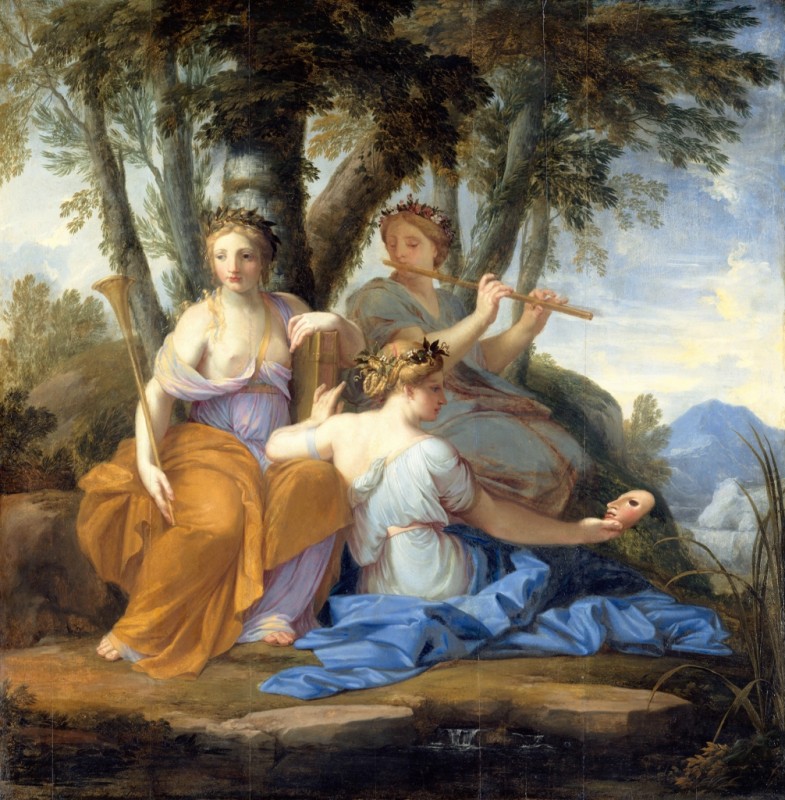 Clio, Euterpe and Thalia, c.1652/55 | Eustache Le Sueur | Giclée Canvas Print