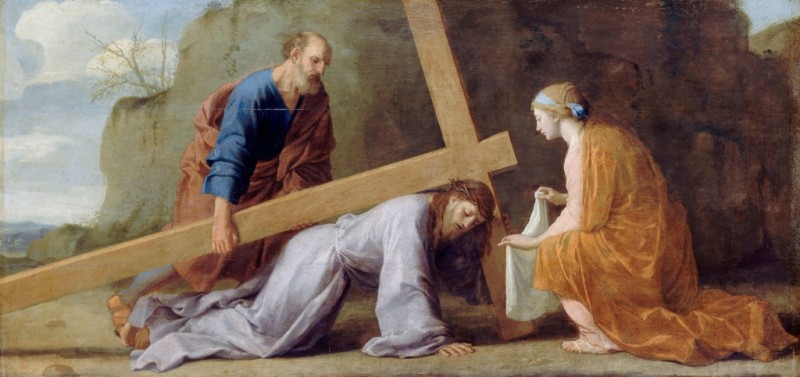 Jesus trägt sein Kreuz, 1651 | Eustache Le Sueur | Giclée Leinwand-Kunstdruck