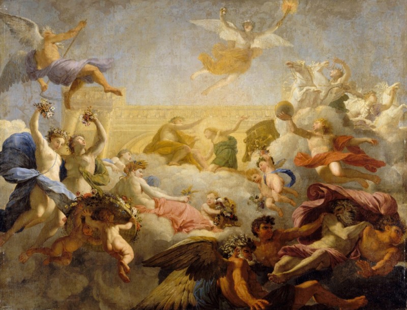 Phaeton Asking Apollo for Permission to Drive the Sun Chariot, c.1652/55 | Eustache Le Sueur | Giclée Canvas Print