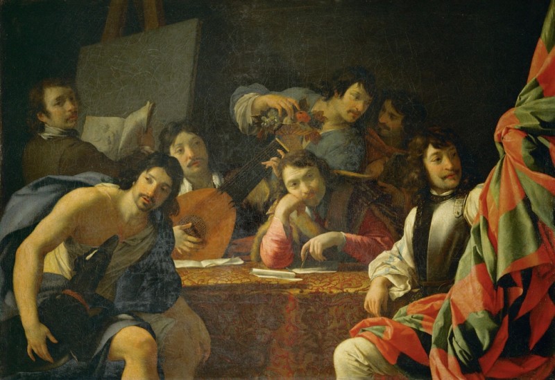 Gathering of Friends, 1640 | Eustache Le Sueur | Giclée Canvas Print