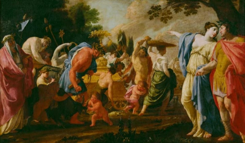 Poliphilo Watches the Triumph of Bacchus, c.1643 | Eustache Le Sueur | Giclée Canvas Print
