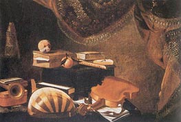 Still-Life with Musical Instruments | Baschenis | Painting Reproduction