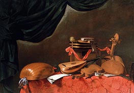 Still Life with Musical Instruments | Baschenis | Painting Reproduction