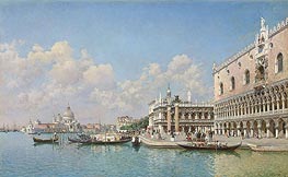 View towards the Doge's Palace and Santa Maria della Salute | Federico del Campo | Painting Reproduction