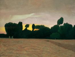 Normandische Landschaft bei Sonnenuntergang, 1911 | Félix Vallotton