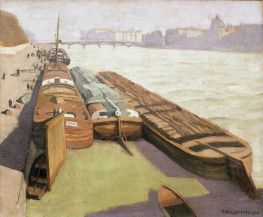 The Barges, Banks of the Seine, 1901 by Félix Vallotton | Canvas Print