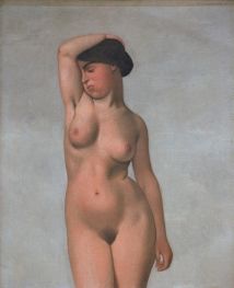 Female nude with raised arm, 1911 by Félix Vallotton | Canvas Print