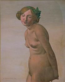 Weiblicher Nude with green Haarschleife, 1909 by Félix Vallotton | Canvas Print