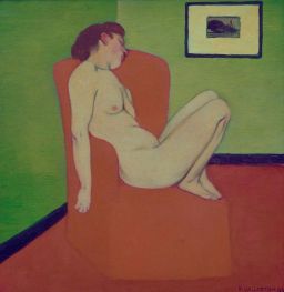 Nude woman sittin gon a chair, 1897 | Félix Vallotton