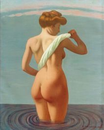 Bather from Behind Drying with a Rolled Cloth, 1908 by Félix Vallotton | Canvas Print