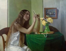 Junges Mädchen mit Spiegel, 1911 | Félix Vallotton