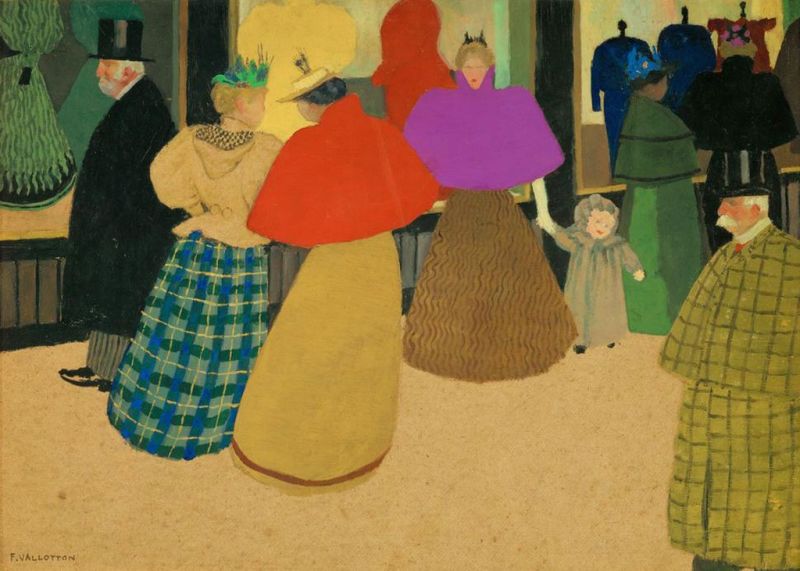 Die Passanten, 1895 | Félix Vallotton | Giclée Leinwand-Kunstdruck