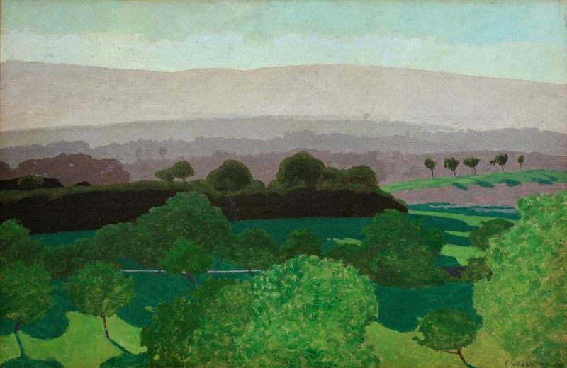 Waadtländer Landschaft, Romanel, 1900 | Félix Vallotton | Giclée Leinwand-Kunstdruck