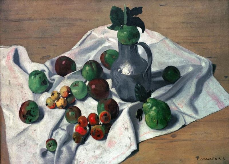 Ein Blechkessel, Äpfel und zwei Quitten, 1912 | Félix Vallotton | Giclée Leinwand-Kunstdruck