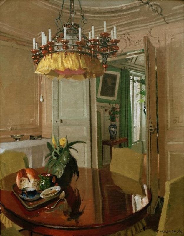 Interieur, Esstisch mit Blumenstrauß, 1904 | Félix Vallotton | Giclée Leinwand-Kunstdruck