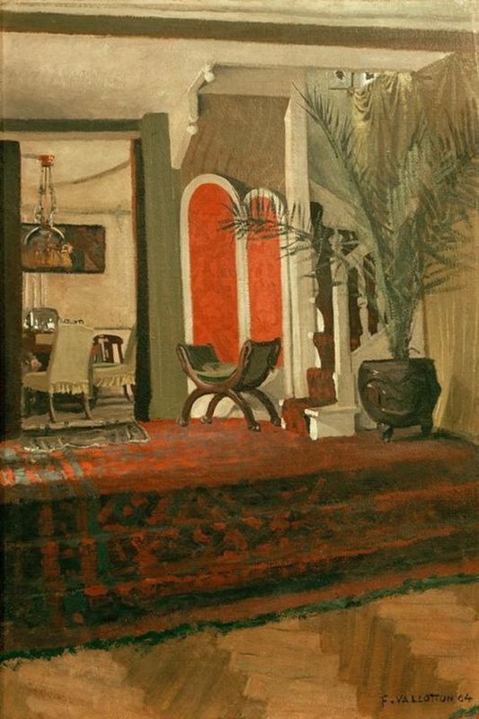 Interior, Living Room with Staircase and Dining Room, 1904 | Félix Vallotton | Giclée Canvas Print