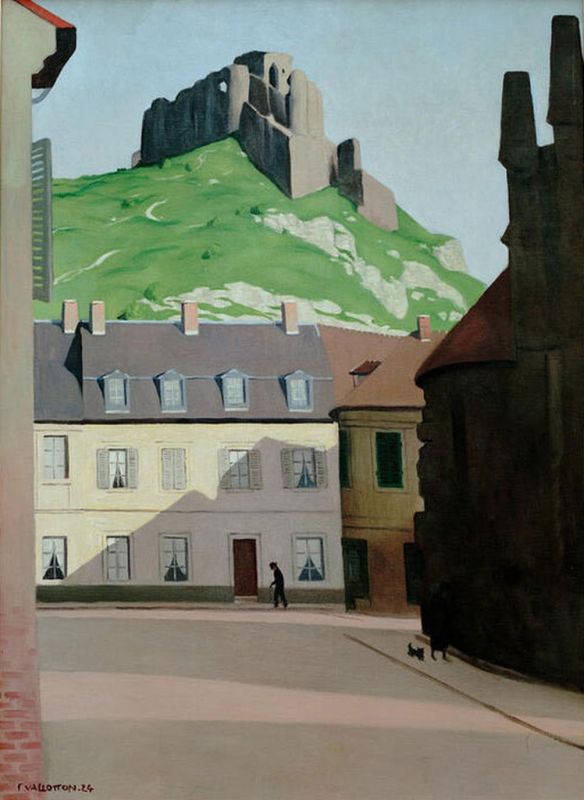 Château Gaillard und der Platz von Les Andelys, 1924 | Félix Vallotton | Giclée Leinwand-Kunstdruck