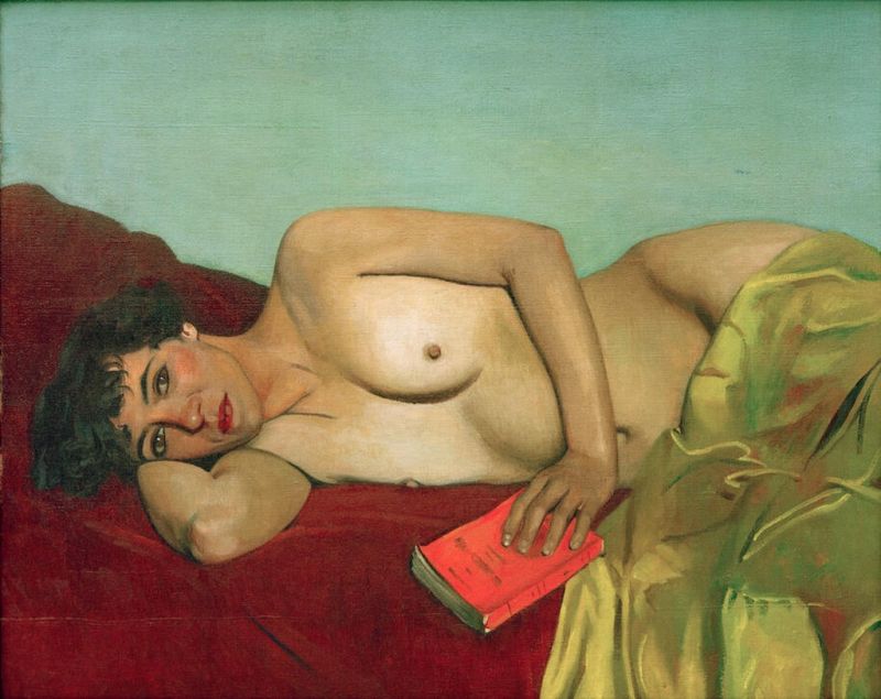 Die niedergelegte Lektüre, 1924 | Félix Vallotton | Giclée Leinwand-Kunstdruck