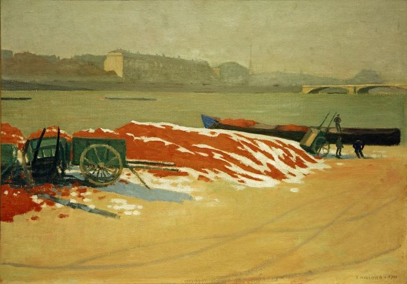Quai de Seine au sable rouge, 1901 | Félix Vallotton | Giclée Leinwand-Kunstdruck