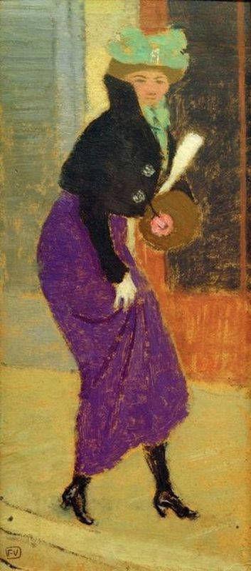 Auf der Straße: Frau mit Muff, 1895 | Félix Vallotton | Giclée Leinwand-Kunstdruck