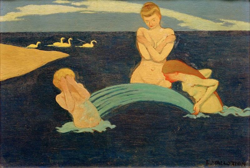 Petites baigneuses, 1895 | Félix Vallotton | Giclée Leinwand-Kunstdruck