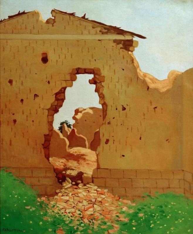 Ruines à Souain, 1917 | Félix Vallotton | Giclée Leinwand-Kunstdruck