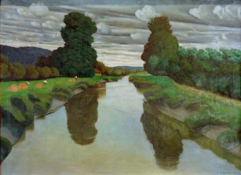 Die Risle bei Berville, 1924 | Félix Vallotton | Giclée Leinwand-Kunstdruck