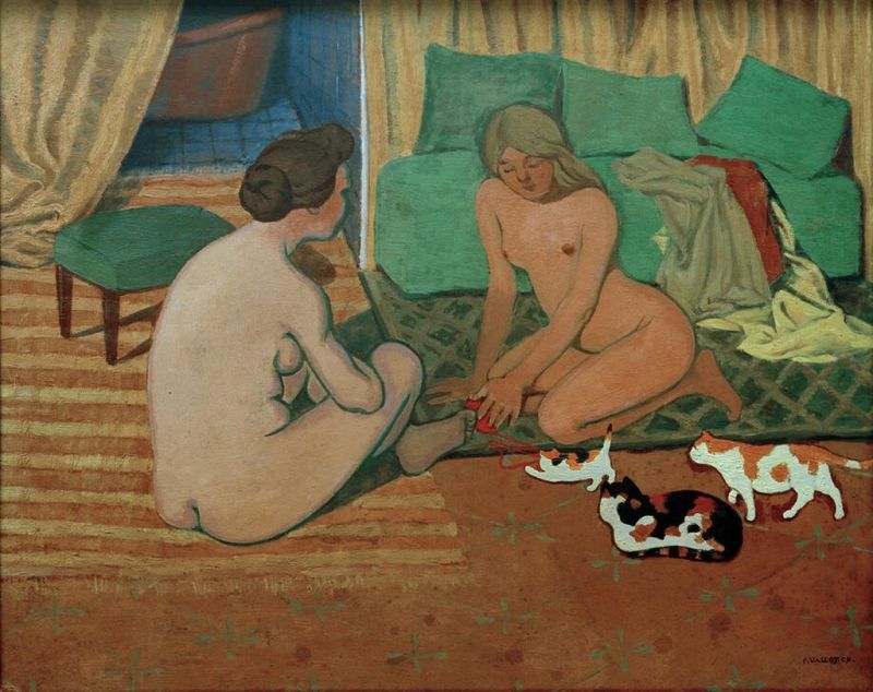 Women and cats, 1897 | Félix Vallotton | Giclée Canvas Print