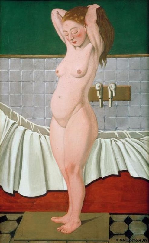 Woman Bathing Doing Her Hair, 1897 | Félix Vallotton | Giclée Canvas Print