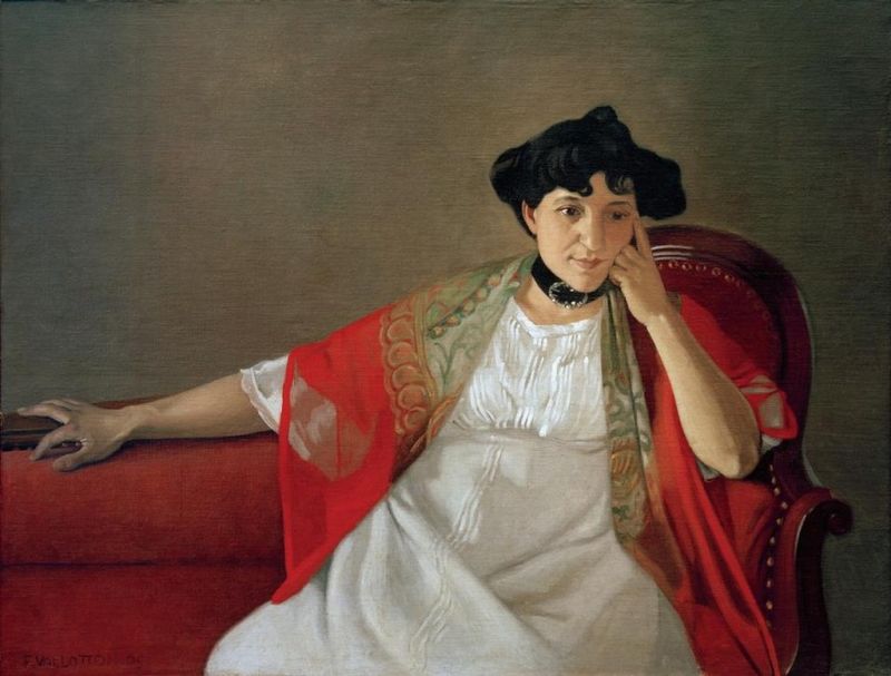 Gabrielle Vallotton, 1905 | Félix Vallotton | Giclée Leinwand-Kunstdruck