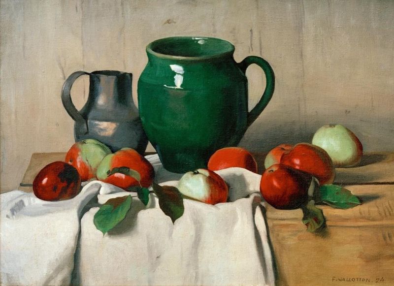 Nature morte aux pommes, 1924 | Félix Vallotton | Giclée Leinwand-Kunstdruck