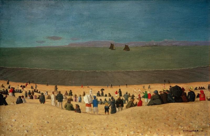 Der Strand bei Honfleur, 1919 | Félix Vallotton | Giclée Leinwand-Kunstdruck