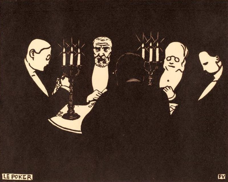 Poker, 1896 | Félix Vallotton | Giclée Papier-Kunstdruck