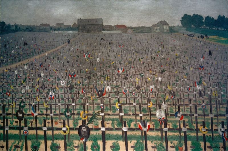 Soldatenfriedhof von Châlons-sur-Marne, 1917 | Félix Vallotton | Giclée Leinwand-Kunstdruck