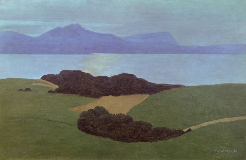 Blick aus der Gegend von Cheseaux-Romanel auf den Genfersee, 1900 | Félix Vallotton | Giclée Leinwand-Kunstdruck