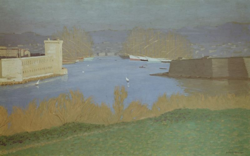 Der Hafen von Marseille, 1901 | Félix Vallotton | Giclée Leinwand-Kunstdruck