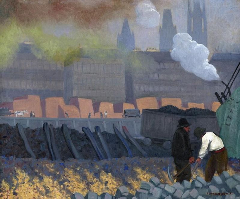 Der Hafen von Rouen, 1901 | Félix Vallotton | Giclée Leinwand-Kunstdruck