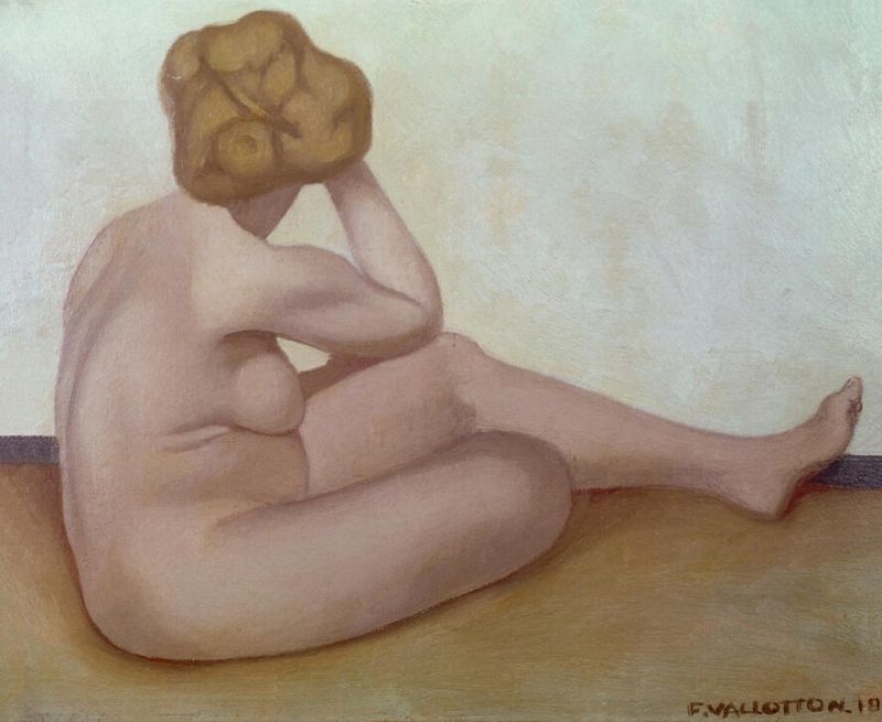 Sitzende nackte Frau, 1918 | Félix Vallotton | Giclée Leinwand-Kunstdruck