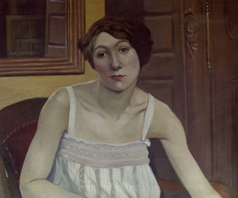 Frauenbildnis in Halbfigur, 1914 | Félix Vallotton | Giclée Leinwand-Kunstdruck