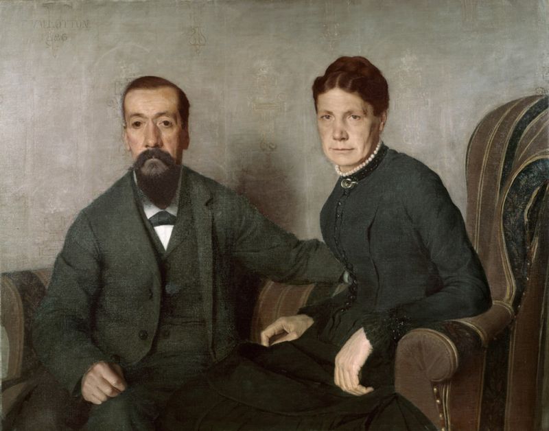 Bildnis der Eltern des Künstlers, 1886 | Félix Vallotton | Giclée Leinwand-Kunstdruck