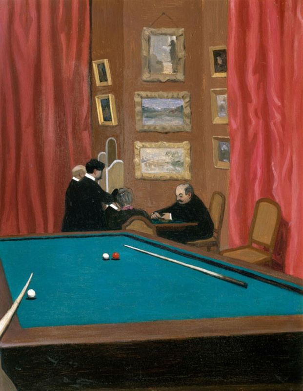 Das Billardspiel, 1902 | Félix Vallotton | Giclée Leinwand-Kunstdruck