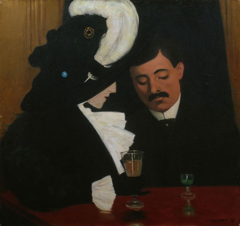 Das Café (Der Provinzler), 1909 | Félix Vallotton | Giclée Leinwand-Kunstdruck