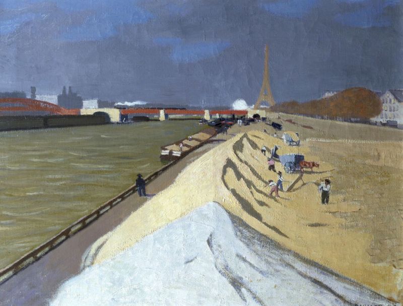 Weißer Sandhaufen (Seineufer), 1901 | Félix Vallotton | Giclée Leinwand-Kunstdruck