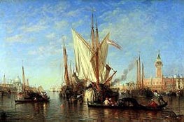 Felix Ziem | Venice: the Bacino di S.Marco with Fishing Boats, c.1865 | Giclée Canvas Print