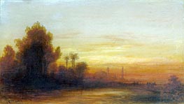 Felix Ziem | A View of Turkey at Sunset, 1862 | Giclée Canvas Print