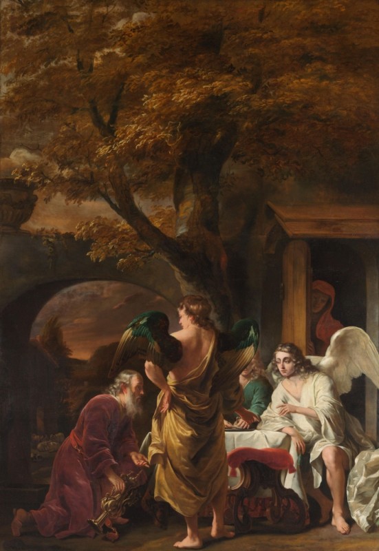 Abraham Entertaining the Three Angels, c.1660/63 | Ferdinand Bol | Giclée Canvas Print