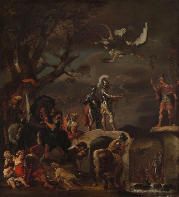 The Peace Negotiations between Claudius Civilis and Quintus Petillius Cerealis on the Demolished Bridge, c.1658/62 | Ferdinand Bol | Giclée Canvas Print