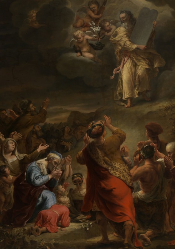 Moses Descends from Mount Sinai with the Ten Commandments, 1662 | Ferdinand Bol | Giclée Canvas Print