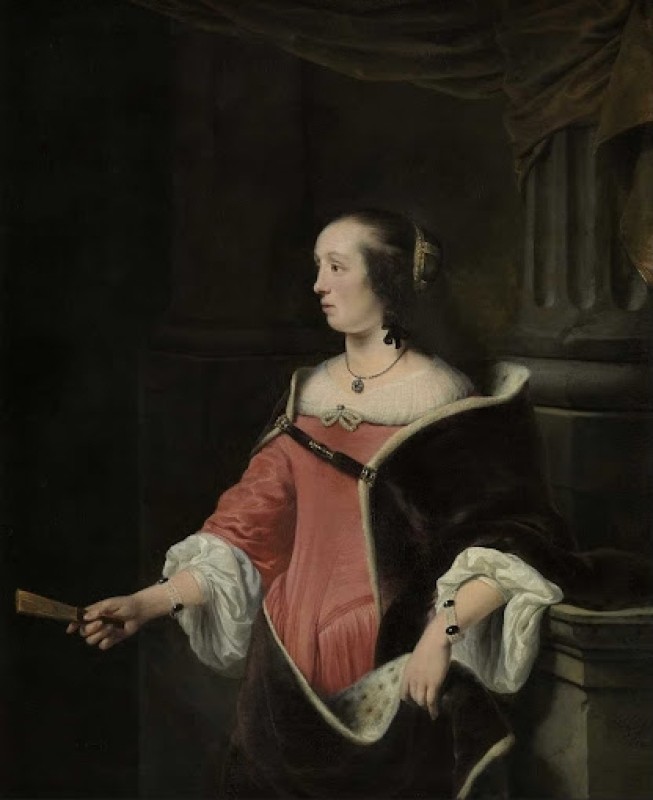 Porträt einer Dame, 1652 | Ferdinand Bol | Giclée Leinwand-Kunstdruck